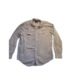 Abercrombie & Fitch Mens Beige Long Sleeve Button Down Shirt Size XXL Casual